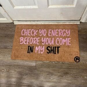 “Check Yo Energy” Funny Doormat